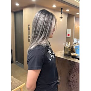 外国人風ハイライト/水素カラー/ブリーチ/デザインカラー