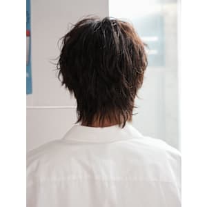 波巻きパーマショートウルフ