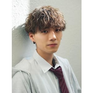 メンズマッシュ　ツイストパーマ