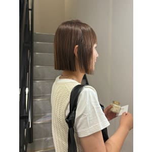 ボブ　夏ボブ　透明感カラー