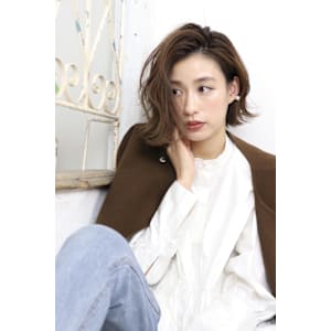 艶髪♪外ハネかきあげバング