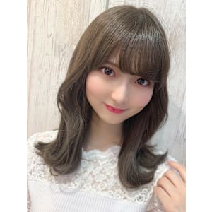 山村/アイスグレージュカラーくびれヘア/前髪/大人かわいい