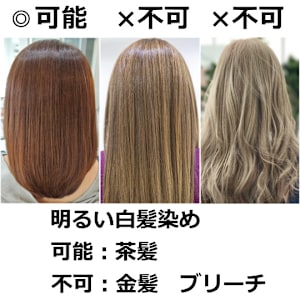 明るい白髪染め