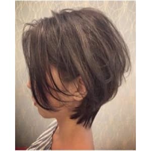 #前下がりボブ　#ハンサムショート