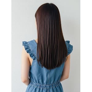 #縮毛矯正 #暗めカラー 