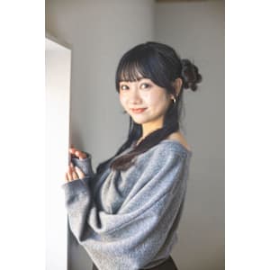 お団子サイドハーフアップ