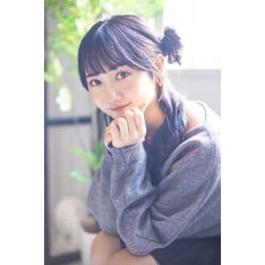 お団子サイドハーフアップ