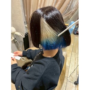 Re.(by INK.) 渋谷×スタイル - Re.(by INK.) 渋谷 ハイトーン/ウルフカット/デザインカラー/髪質改善【アールイーバイインク シブヤ ハイトーンウルフカットデザインカラーカミシツカイゼン】掲載中