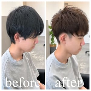 透明感カラー/刈り上げスタイル/大人メンズヘア/岡崎市
