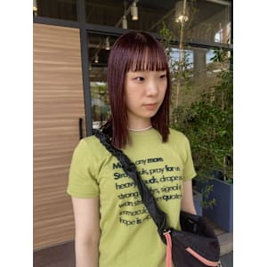 ロブ/ワイドバング/ボルドーカラー