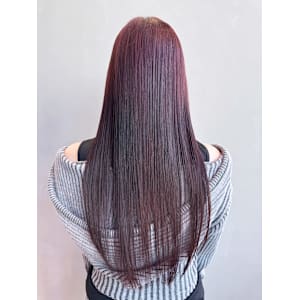 顔周りレイヤー韓国ヘア美髪ロング_ba545871