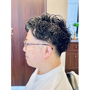 【40代 男性】ロンドンミディアムパーマ（大宮/バーバー）