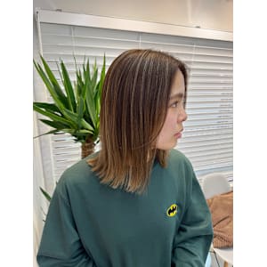 【安藤貴志】外ハネボブxアッシュベージュxハイライト＊