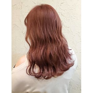 【Flor】*ウェーブヘア+カシスレッド*