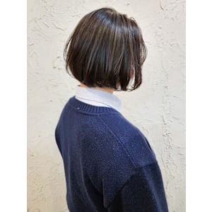 【Flor】*内巻きワンカールボブ+ラテブラウン*