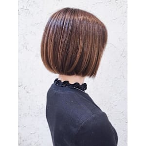 【Flor】*切りっぱなしボブ+シアーベージュ＊