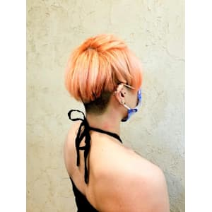 【Flor】*刈り上げショート+ペールオレンジベージュ