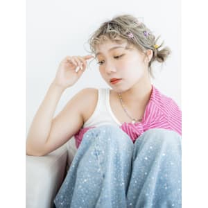 ケアブリーチ♪透明感ブロンドベージュ