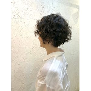 【Flor】*カーリーボブ+オリーブブラウン*