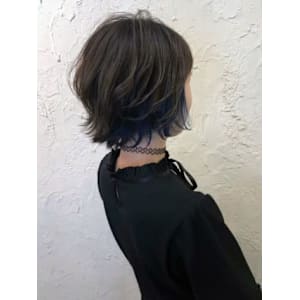 【Flor】*インナーカラー+ブルー×アイス*