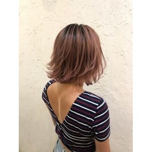 【Flor】*花房ブリーチ×ハネ感ボブ