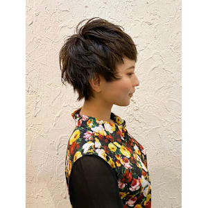 【Flor】*ヒッピーズショート+ネイビーアッシュ*