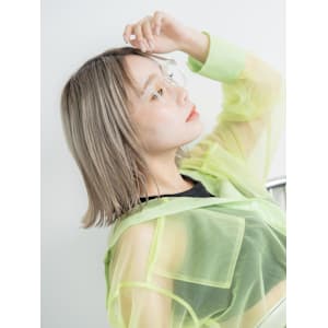 ダブルカラー♪外はねハイトーンボブ