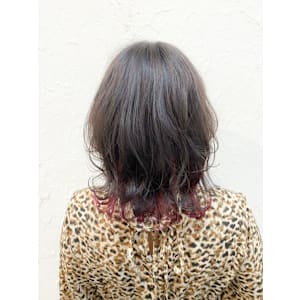 【Flor】*インナーカラー+チェリーレッド*