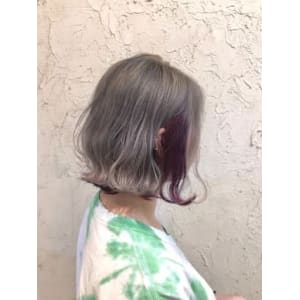 【Flor】*ミルクティアッシュ+インナーピンク*
