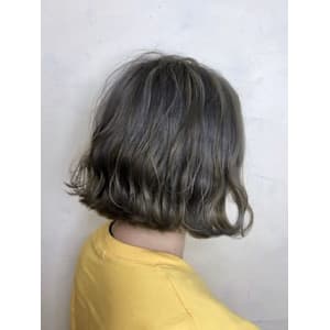 【Flor】*波巻きボブ+アッシュベージュ*