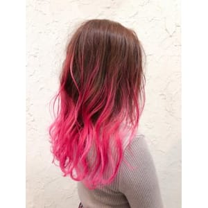 【Flor】*グラデーション+ビビットピンク*