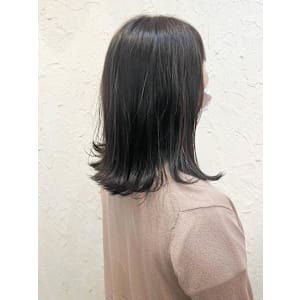 【Flor】*外ハネミディ+ブルーグレージュ*