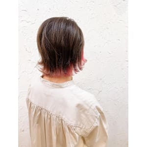 【Flor】*外ハネボブ+インナーペールピンク*