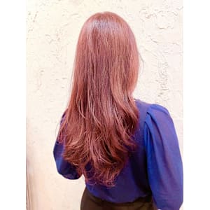 【Flor】*フェザーロング+ペールピンクベージュ*