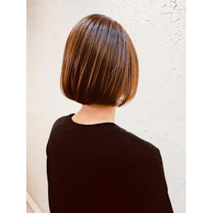 【Flor】*内巻きワンカールボブ+マロンベージュ*