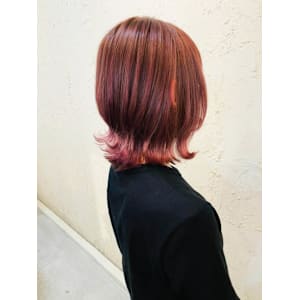 【Flor】*くびれボブ+ピンクブラウン*　