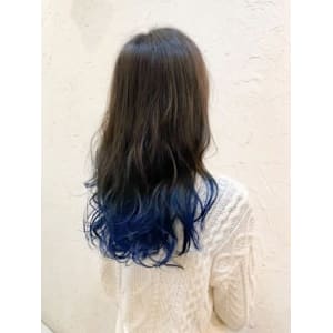 【Flor】*グラデーション+ネイビーブルー*