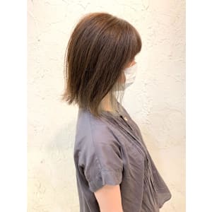 【Flor】*インナーカラー+ペールグレー×ベージュ*