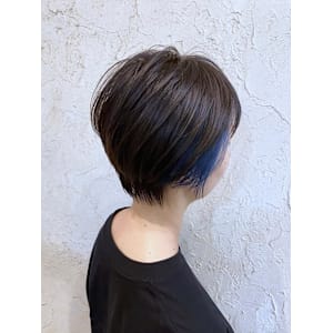 【Flor】*ショートボブ+インナーブルー*