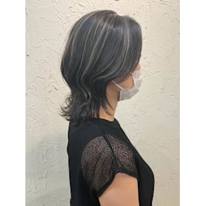 【Flor】*くびれセミディ+３Dシルバーアッシュ*