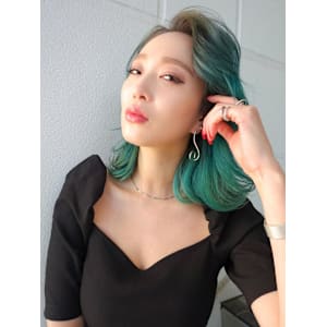 【Flor】*グラデーション+オーロラグリーン*