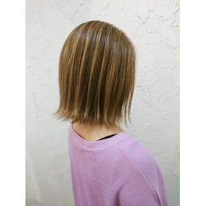 【Flor】*切りっぱなしボブ+グレージュベージュ*