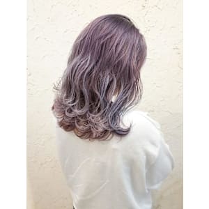 【Flor】*フレンチウェーブ+ラベンダーシルバー*