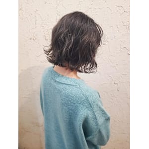 【Flor】*ふわふわボブ+スモーキーグレージュ*