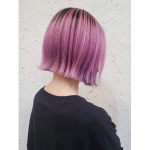 【Flor】＊切りっぱなしボブ＋フラミンゴピンク＊