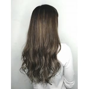 【Flor】*スモーキーグレー+フェザーロング*