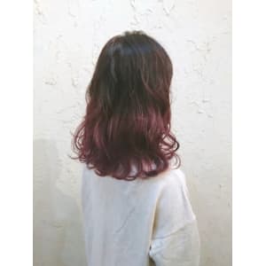 【Flor】*グラデーション+イルミナ+バーガンディ*