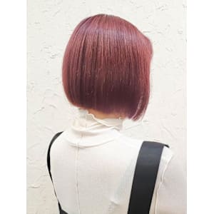 【Flor】*前下がりボブ+ピンクブラウン*