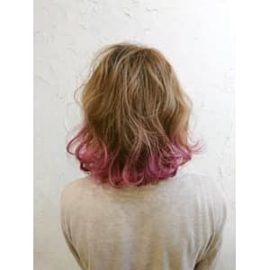 【Flor】*ゆるボブmix×ピンクグラデーション*