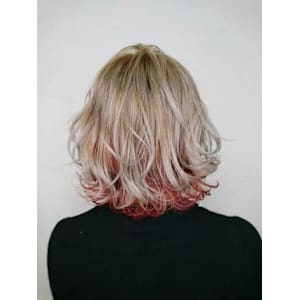 【Flor】*グレージュベージュ×レッドインナー*